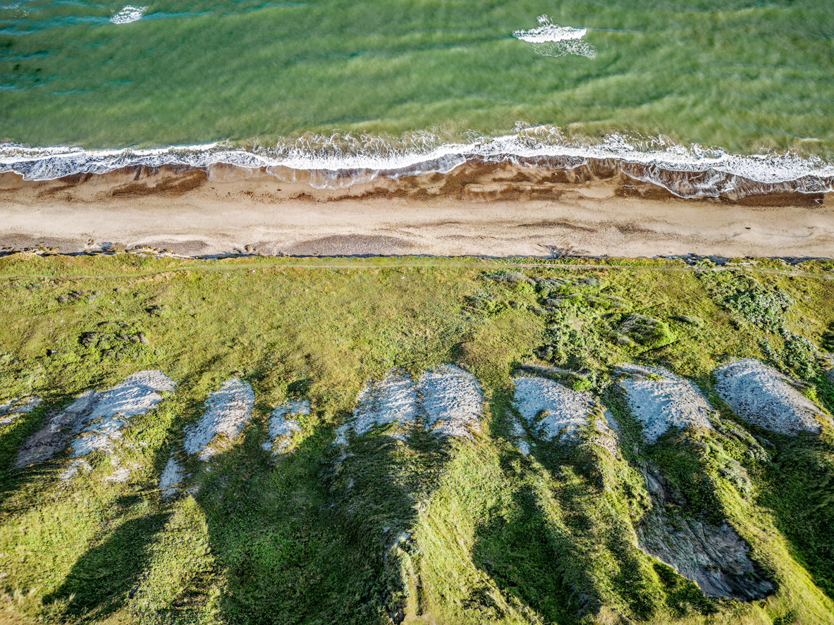 Svinklovene natural cliffs sea slopes phenomenom in Thy rural Denmark