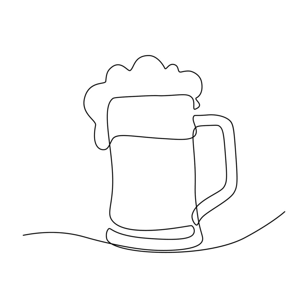 En tegning af et krus øl.
